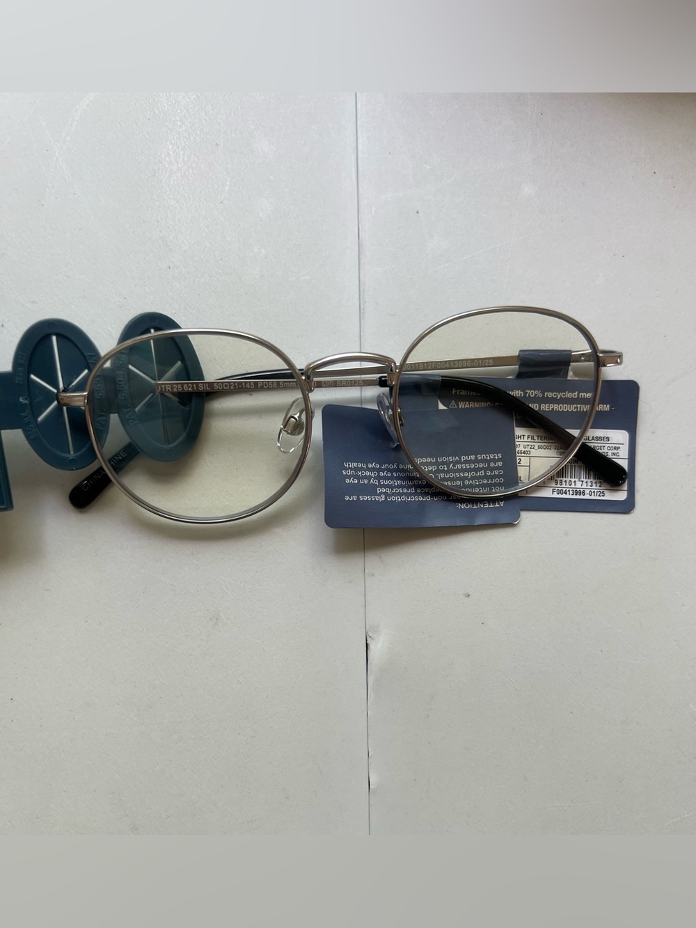 Universal Thread Silver Round Metal Reading Glasses